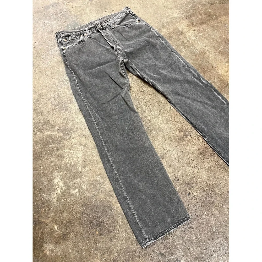 Levi's 501 Original Fit Coated Jeans Mens 33x30‎ Brown Denim Cotton Straight Leg